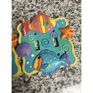 Borders Unlimited By JC Penny Double Switch Plate Cover Tropical Design